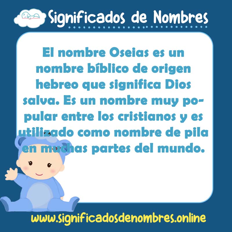 Significado y origen del nombre Oseias