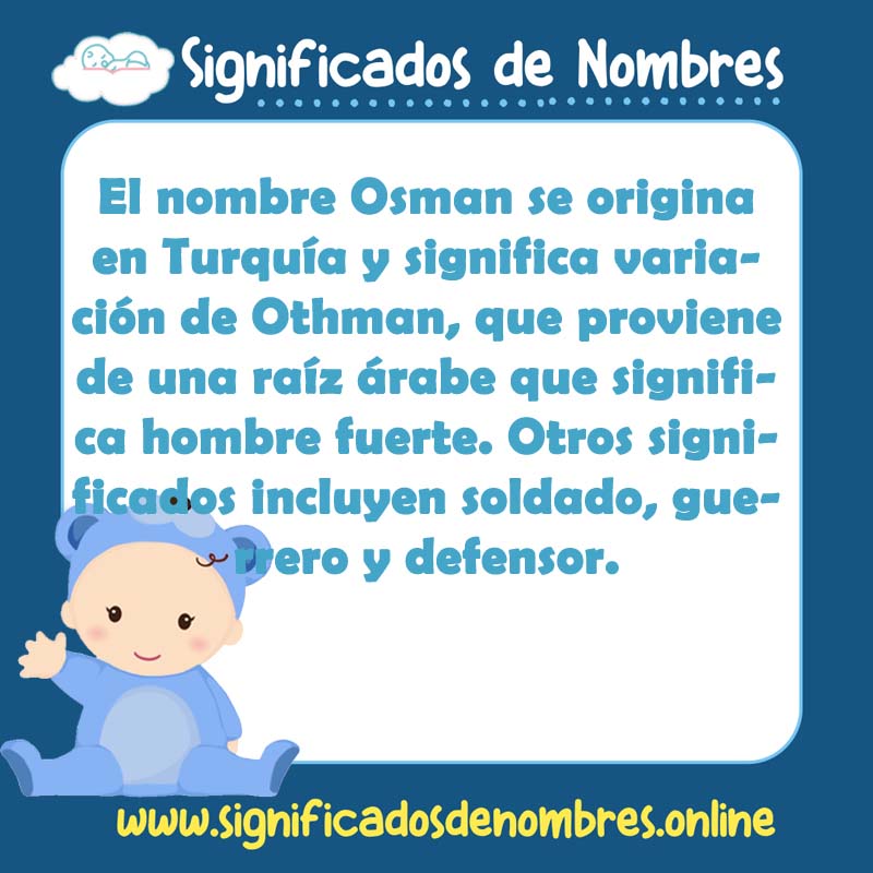 Significado y origen del nombre Osman