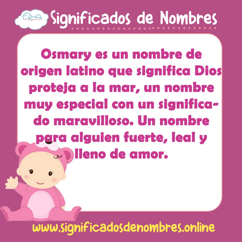 Significado y origen del nombre Osmary