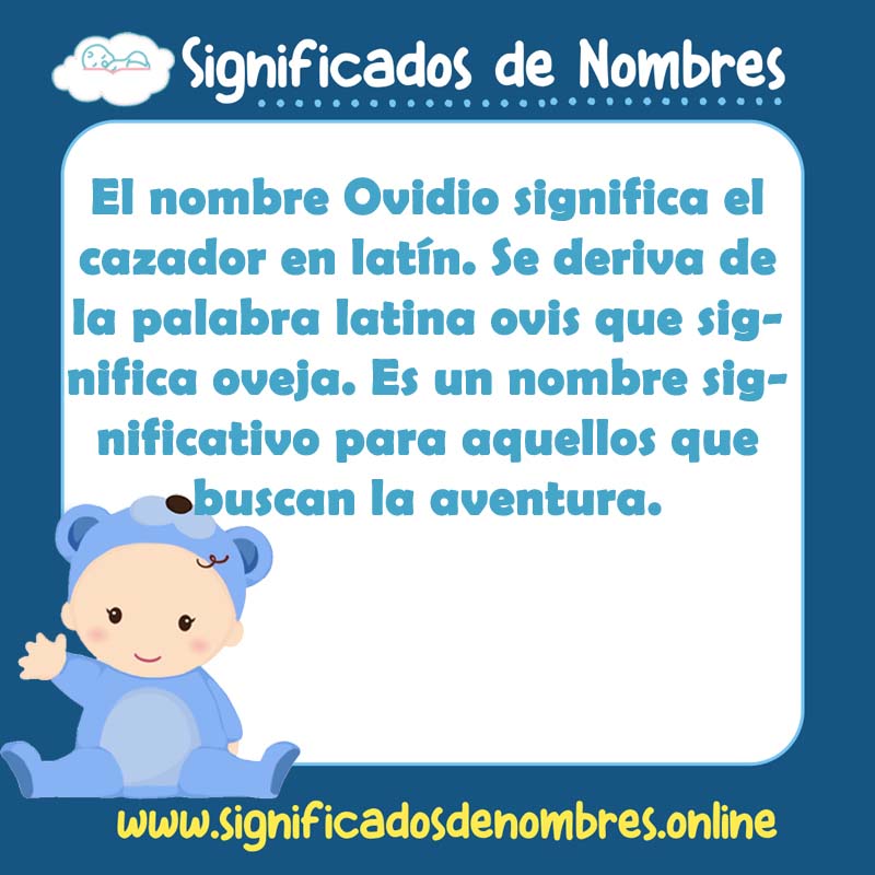 Significado y origen del nombre Ovidio
