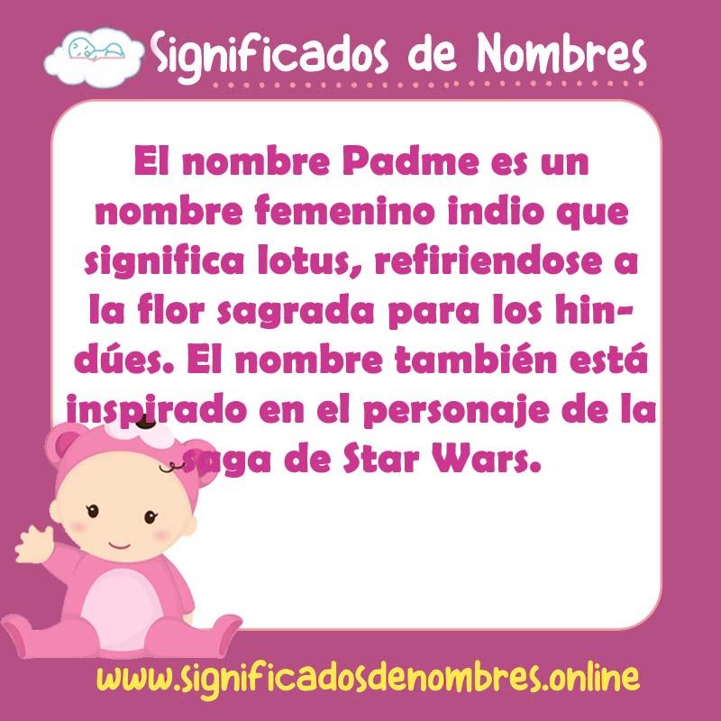 Significado y origen del nombre Padme