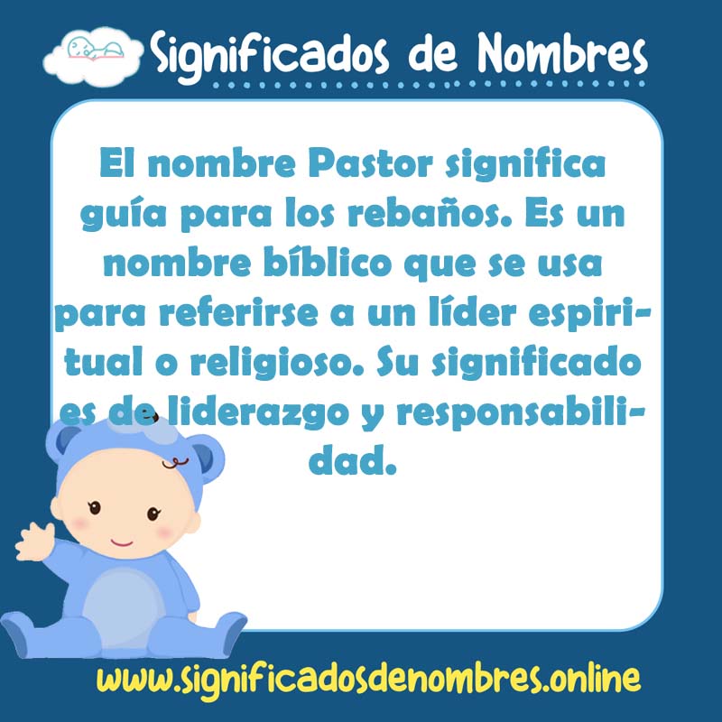 Significado y origen del nombre Pastor