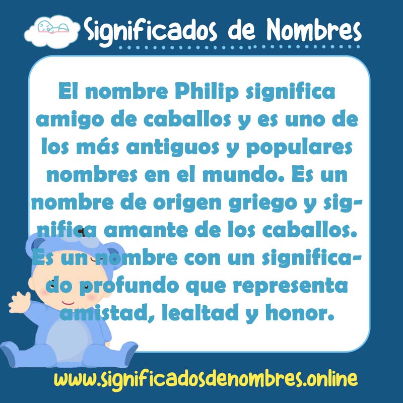 Significado y origen del nombre Philip
