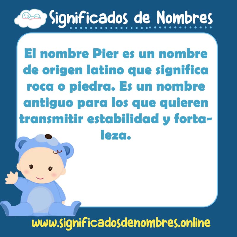 Significado y origen del nombre Pier