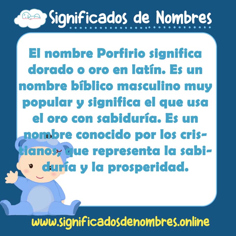 Significado y origen del nombre Porfirio