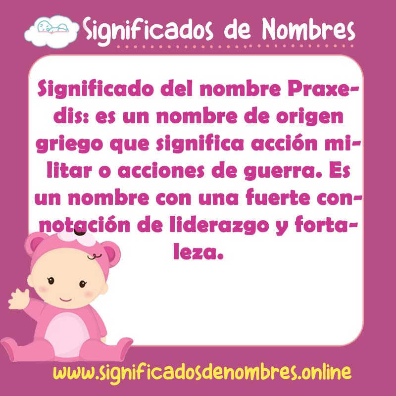 Significado y origen del nombre Praxedis