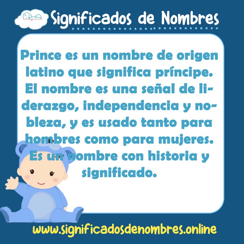 Significado y origen del nombre Prince
