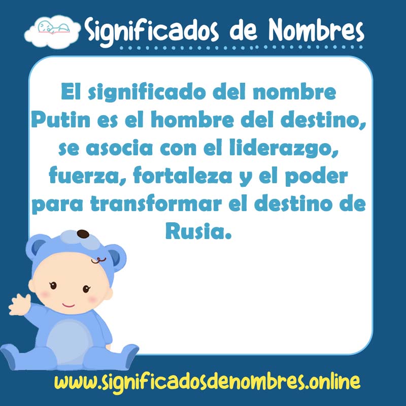Significado y origen del nombre Putin