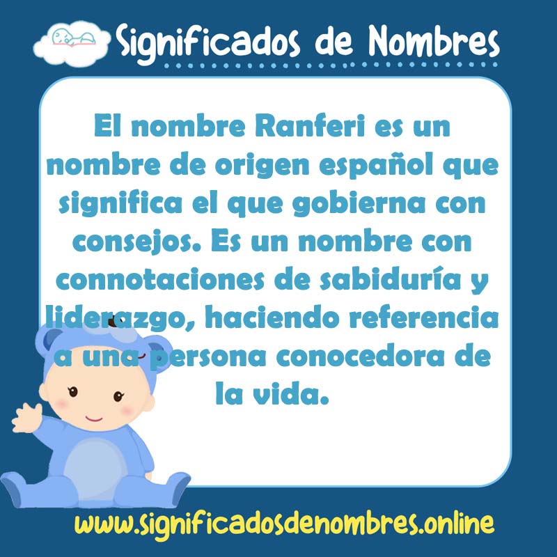 Significado y origen del nombre Ranferi