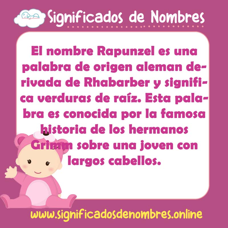 Significado y origen del nombre Rapunzel