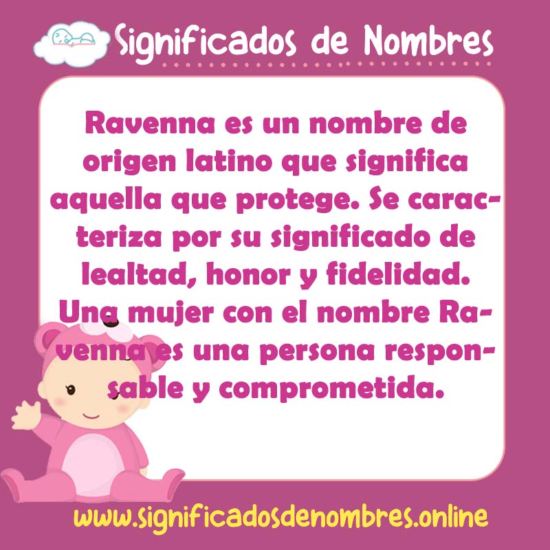 Significado y origen del nombre Ravenna