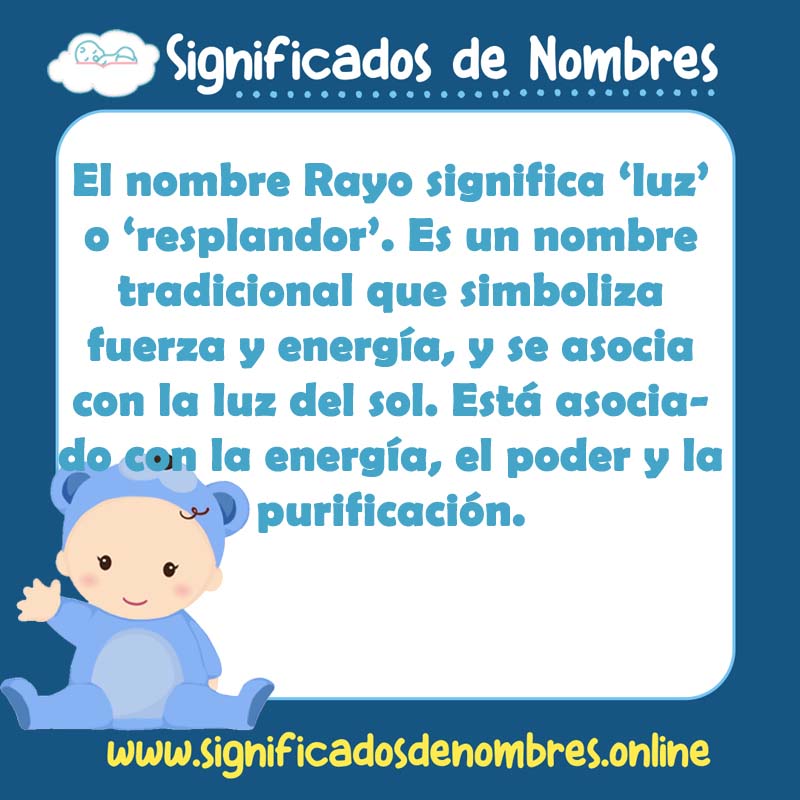 Significado y origen del nombre Rayo