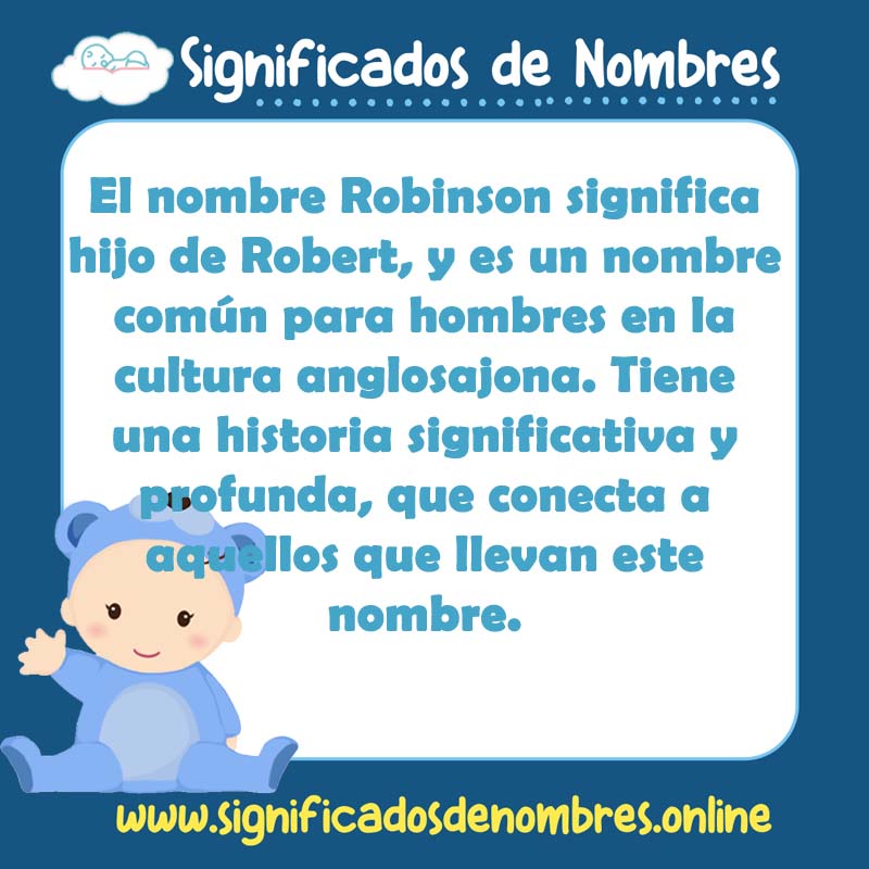 Significado y origen del nombre Robinson