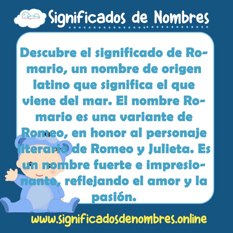 Significado y origen del nombre Romario