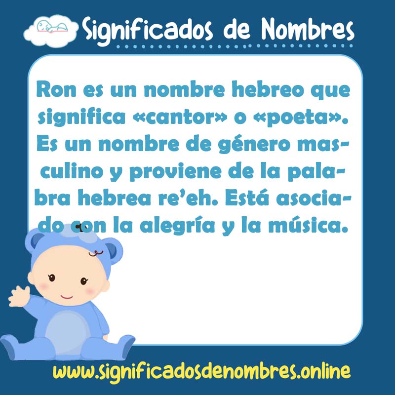 Significado y origen del nombre Ron