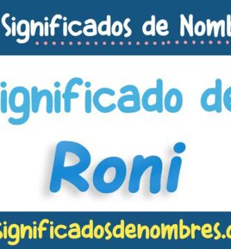 Significado de Roni
