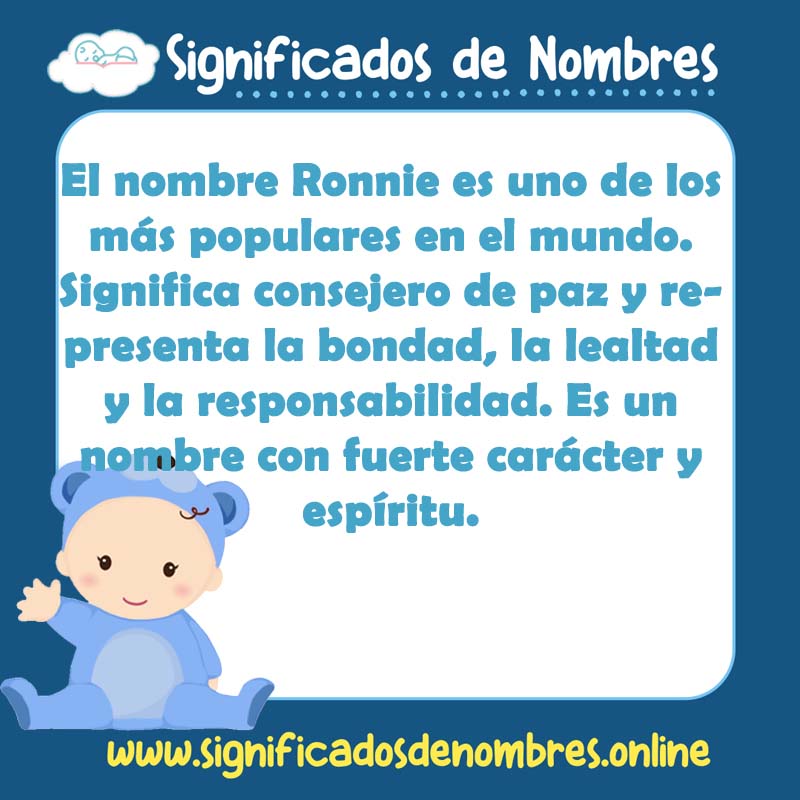 Significado y origen del nombre Ronnie