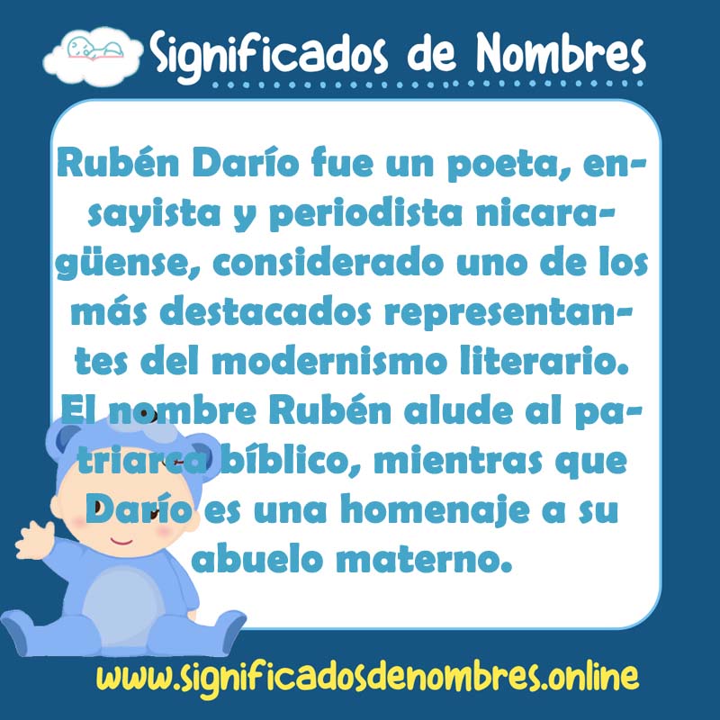 Significado y origen del nombre Ruben Dario