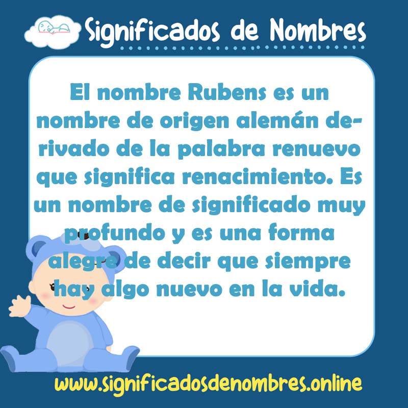 Significado y origen del nombre Rubens