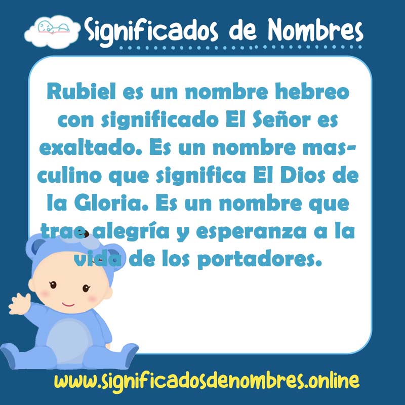 Significado y origen del nombre Rubiel