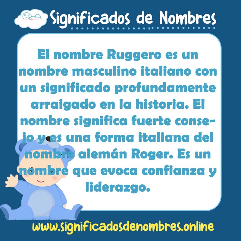 Significado y origen del nombre Ruggero