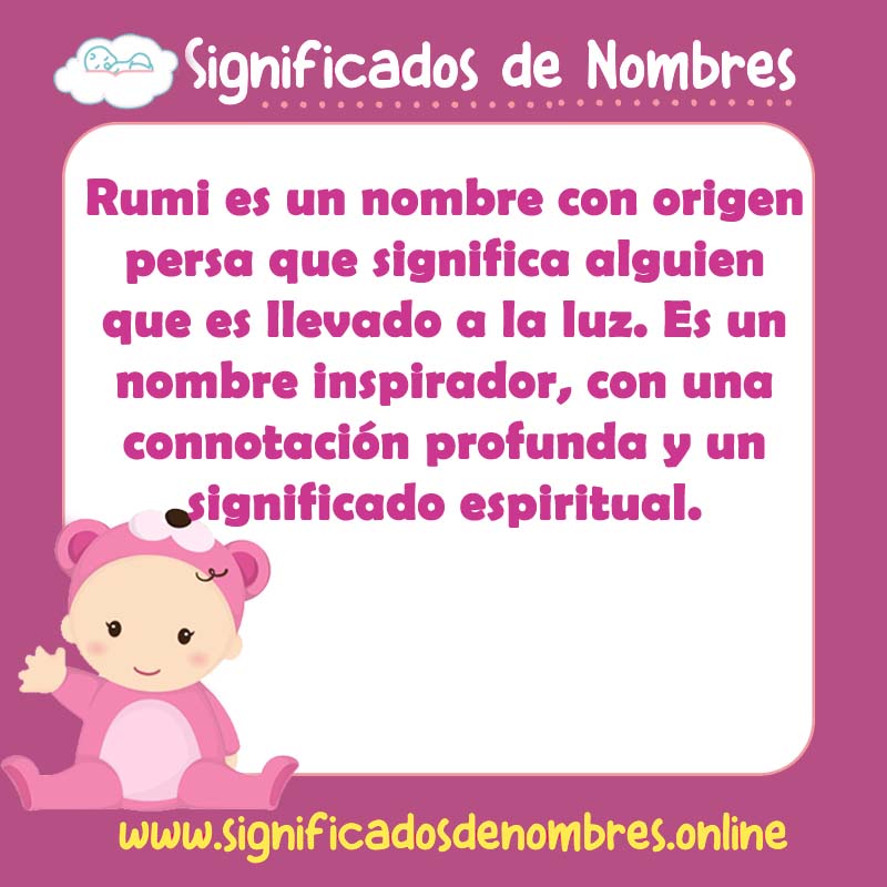 Significado y origen del nombre Rumi