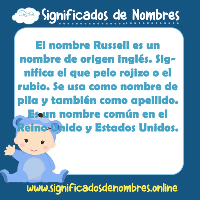 Significado y origen del nombre Russell