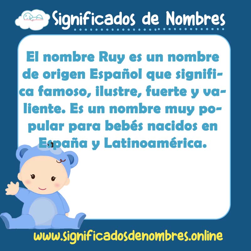 Significado y origen del nombre Ruy