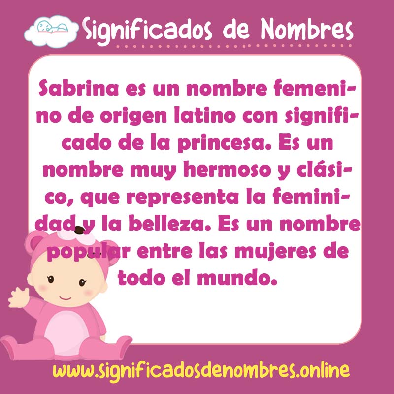 Significado y origen del nombre Sabrina