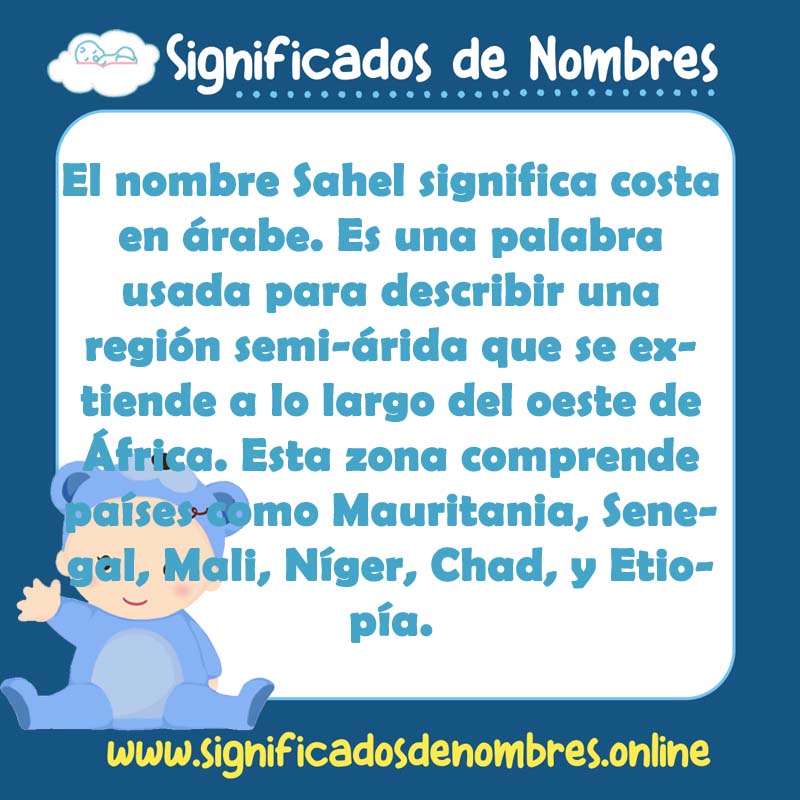 Significado y origen del nombre Sahel