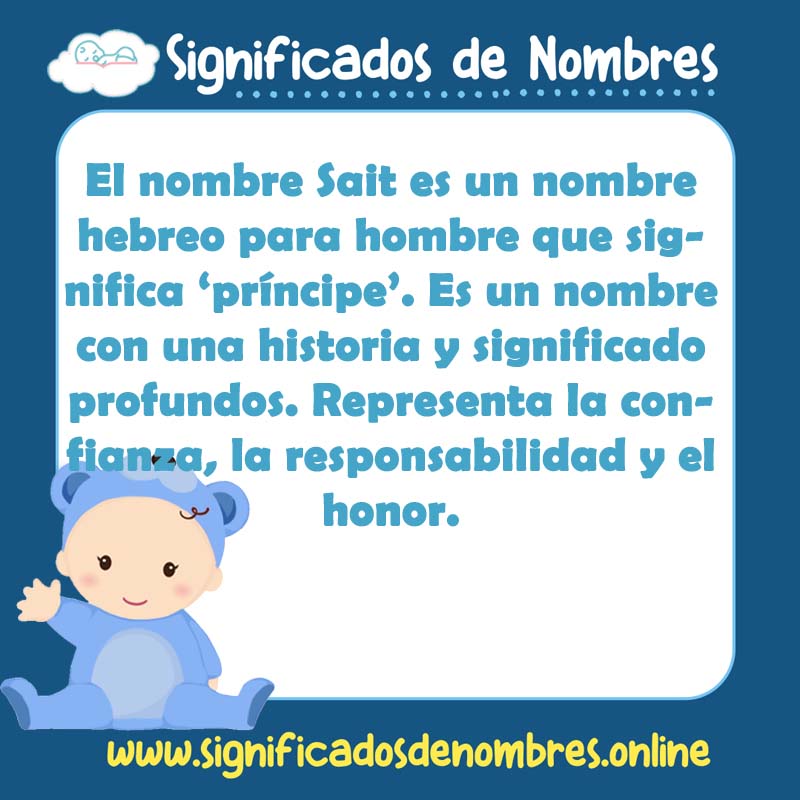 Significado y origen del nombre Sait