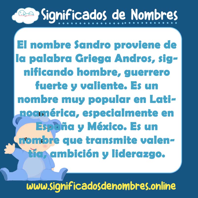 Significado y origen del nombre Sandro