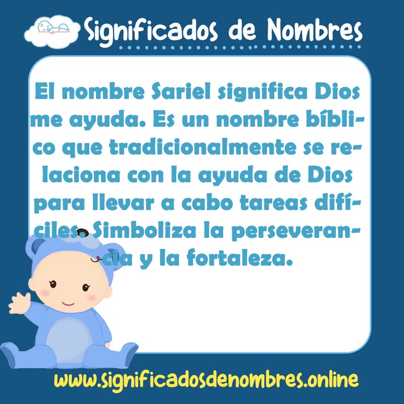 Significado y origen del nombre Sariel