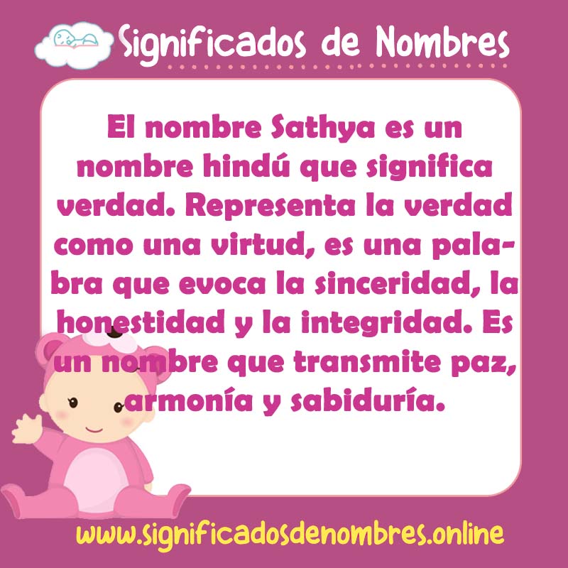 Significado y origen del nombre Sathya