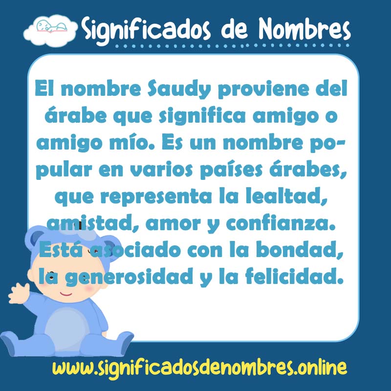Significado y origen del nombre Saudy