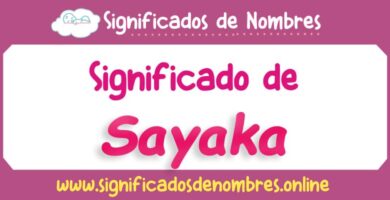 Significado de Sayaka