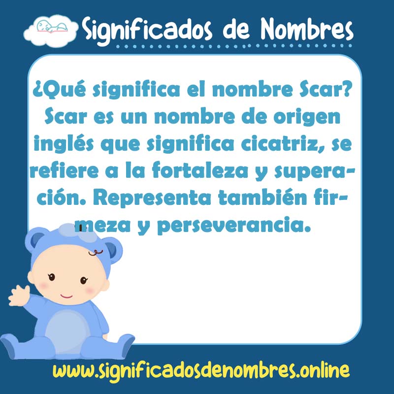 Significado y origen del nombre Scar