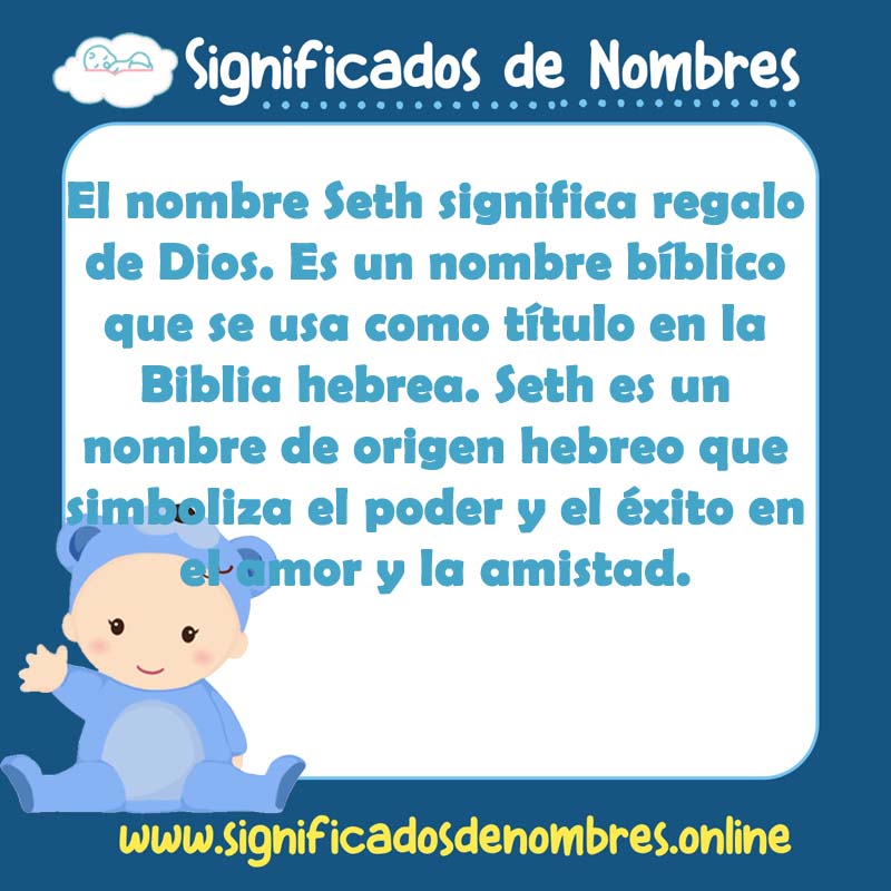 Significado y origen del nombre Seth