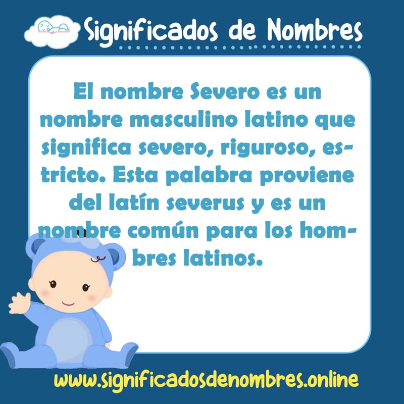 Significado y origen del nombre Severo