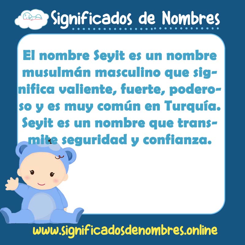 Significado y origen del nombre Seyit