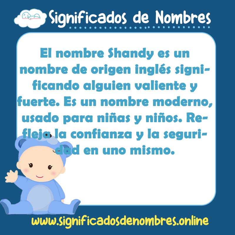 Significado y origen del nombre Shandy