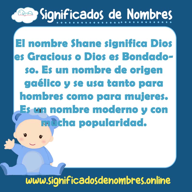 Significado y origen del nombre Shane