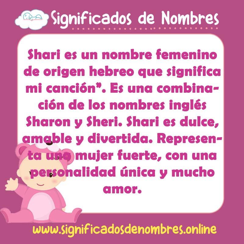 Significado y origen del nombre Shari