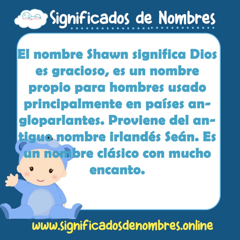 Significado y origen del nombre Shawn