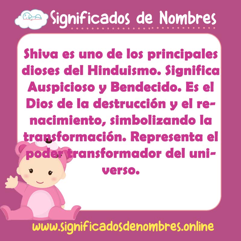 Significado y origen del nombre Shiva