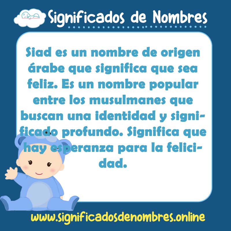 Significado y origen del nombre Siad
