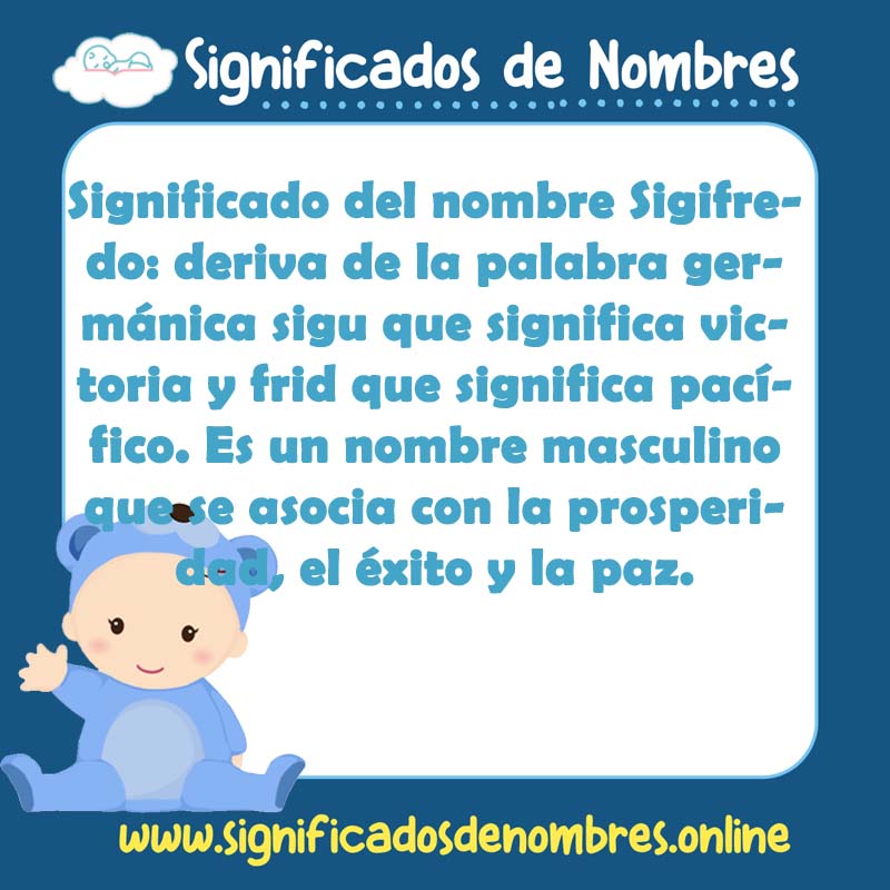 Significado y origen del nombre Sigifredo