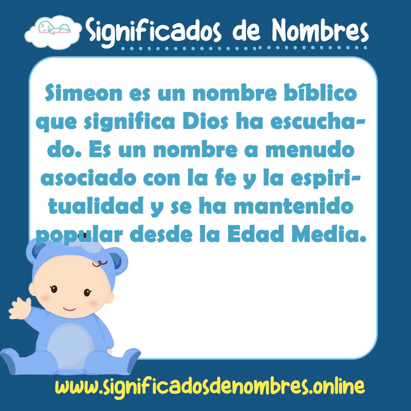 Significado y origen del nombre Simeon