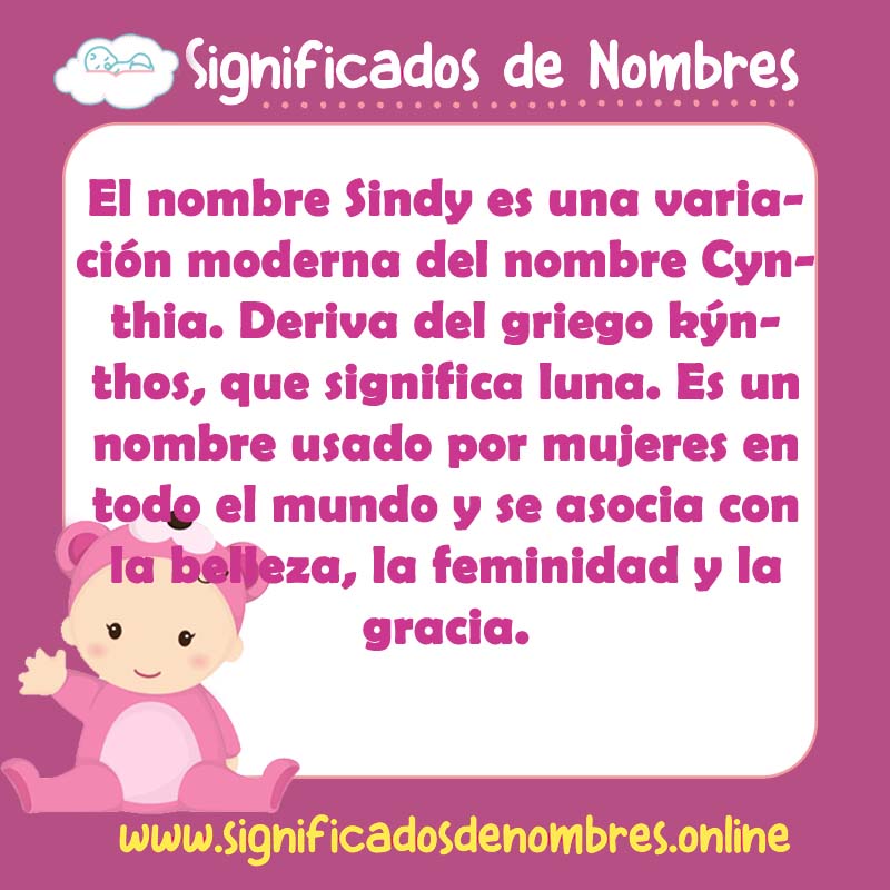 Significado y origen del nombre Sindy