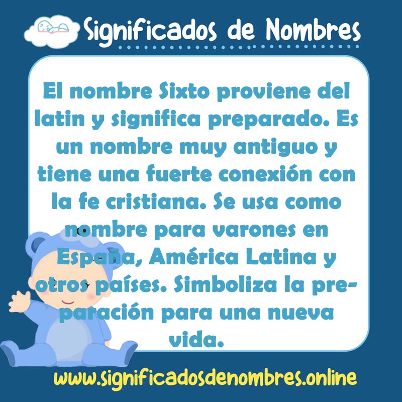 Significado y origen del nombre Sixto